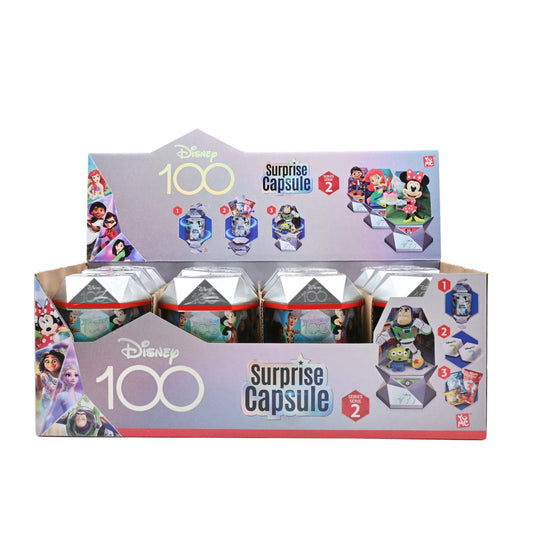  YuMe Disney 100 Series - Caja ciega de cápsula misteriosa con  personajes sorpresa, figuritas, juguetes, paquete de 2 : Salud y Hogar