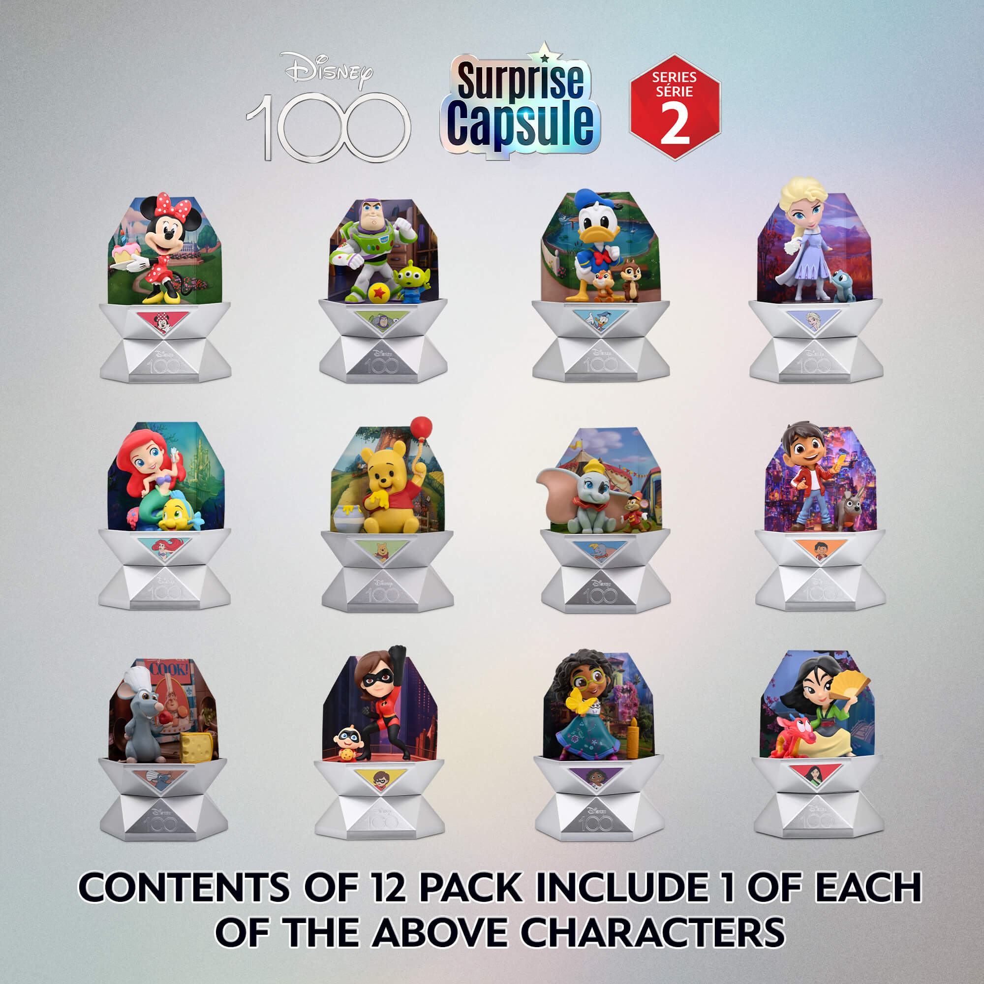 Disney 100 Surprise Capsules Series 2 - 12 Pack Combo